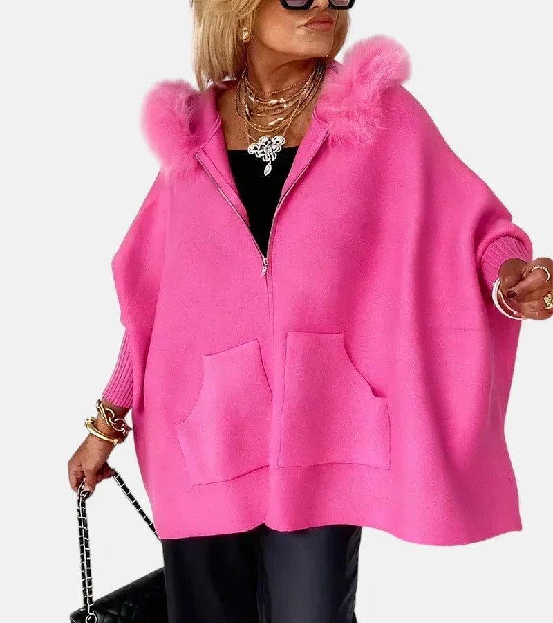 Kylie | Women's Oversized Zip Up Hooded Jacket