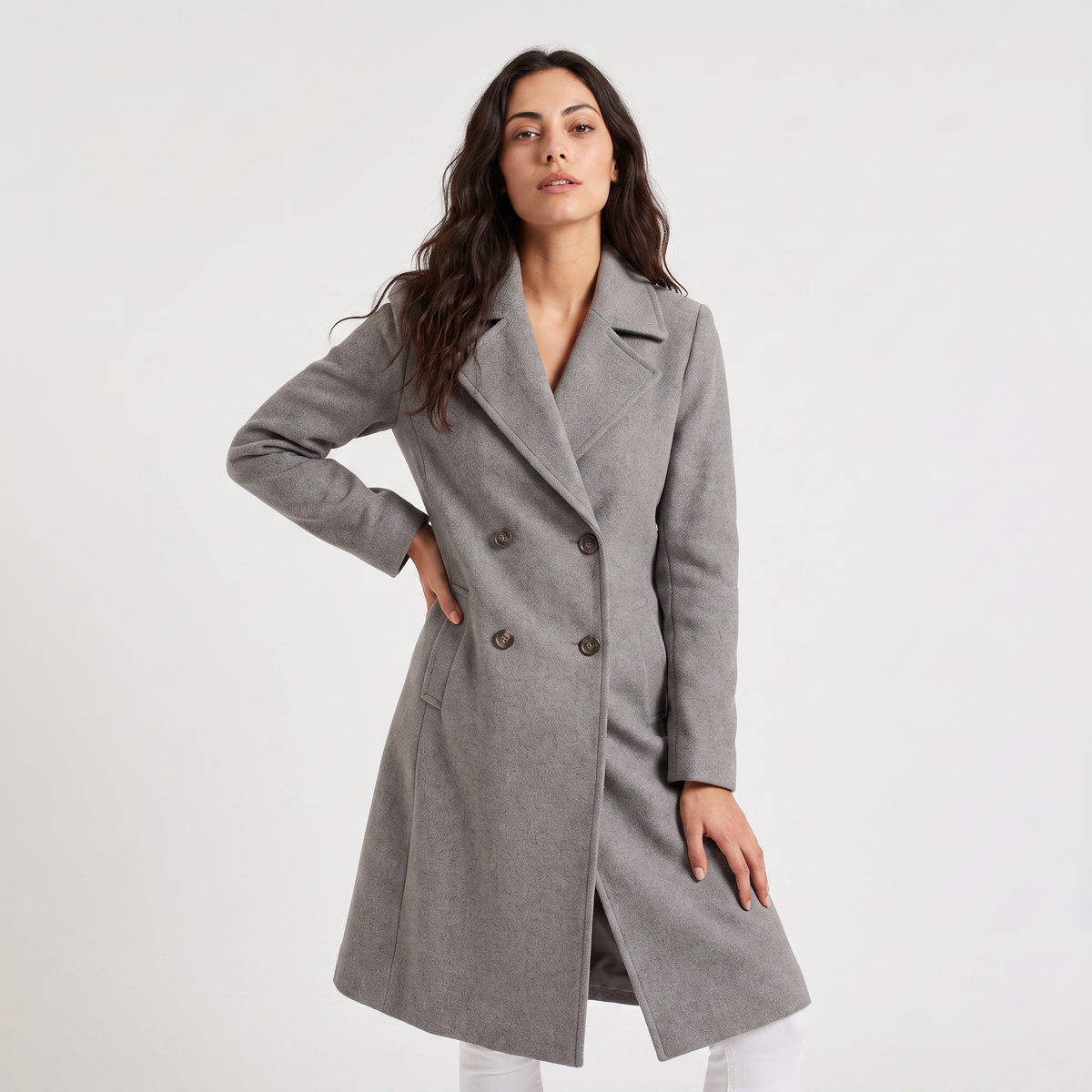 Double-Breasted Long Coat