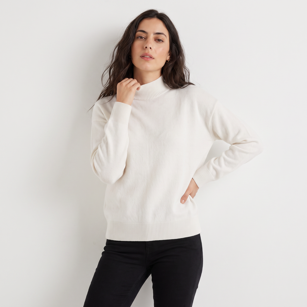 Half-Neck Knitted Sweater
