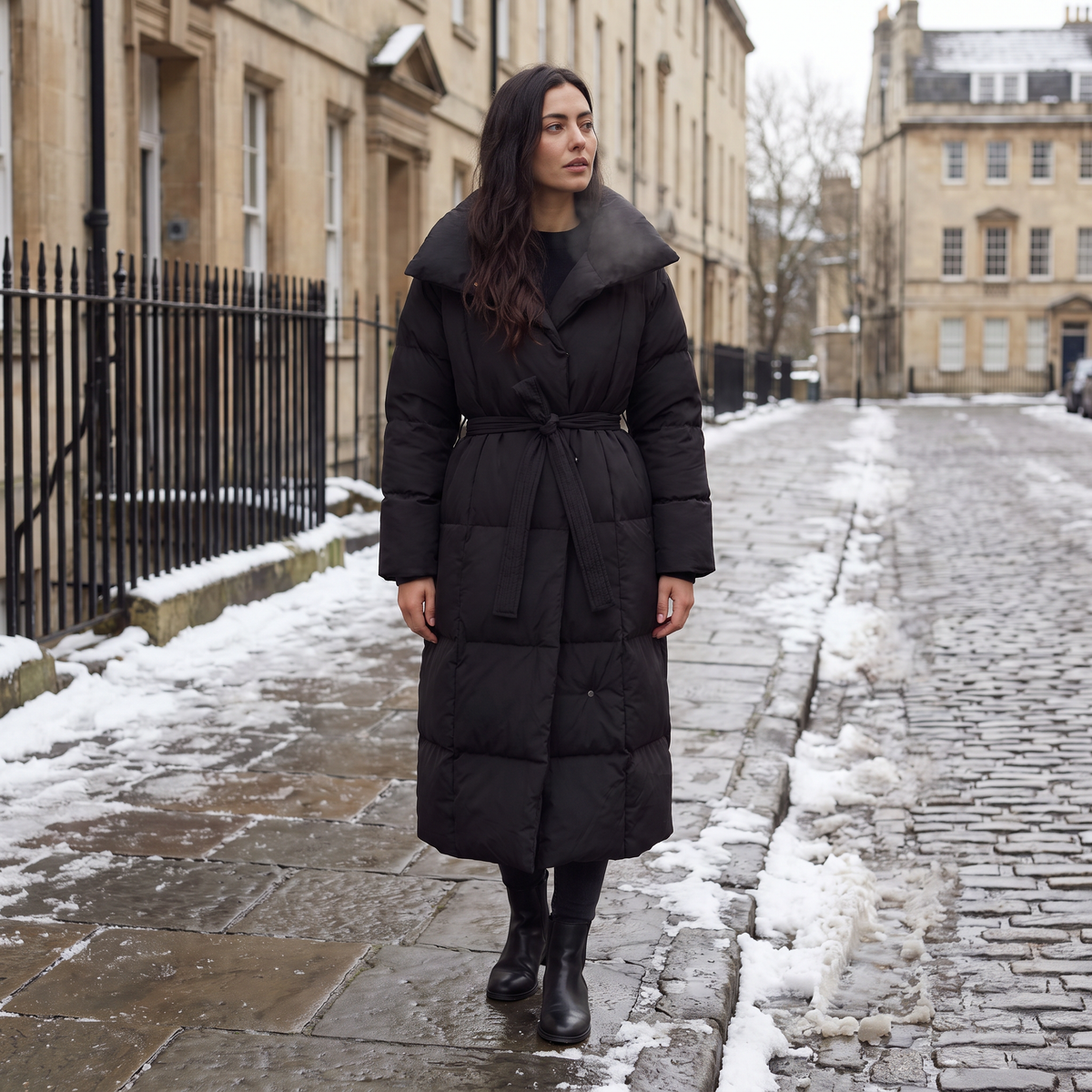 Long Line Hooded Puffer Coat