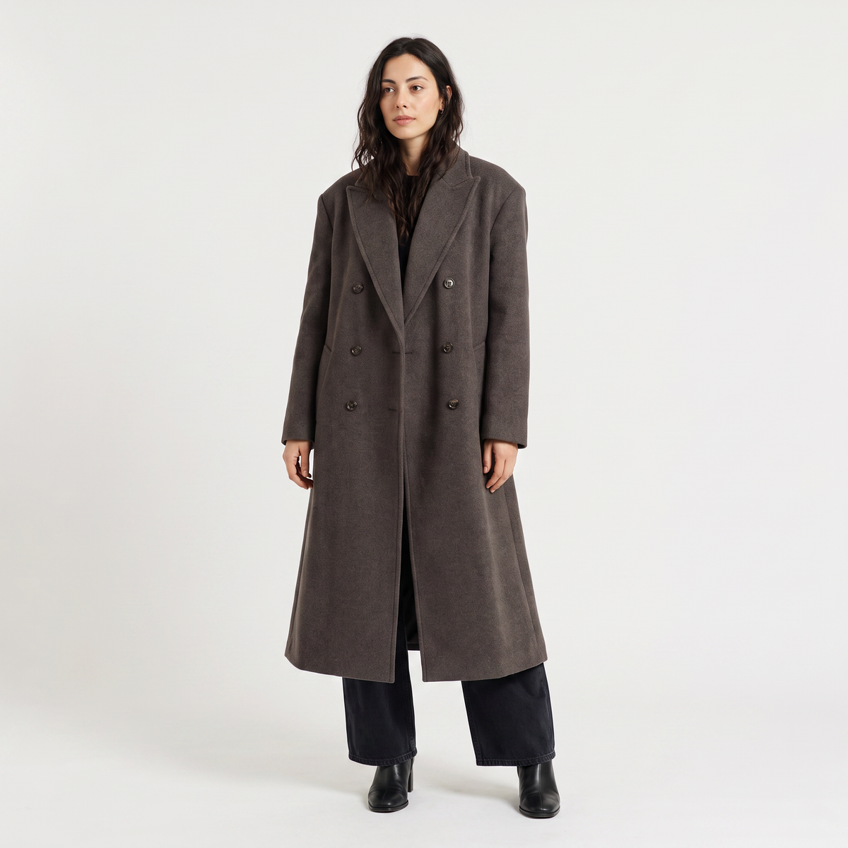 Oversized Double-Breasted Coat
