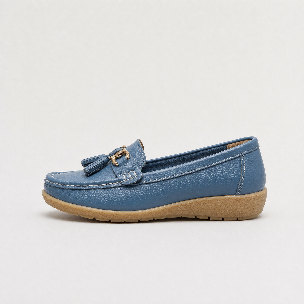 Tassel Detail Slip-On Loafers - Cushioned Insole