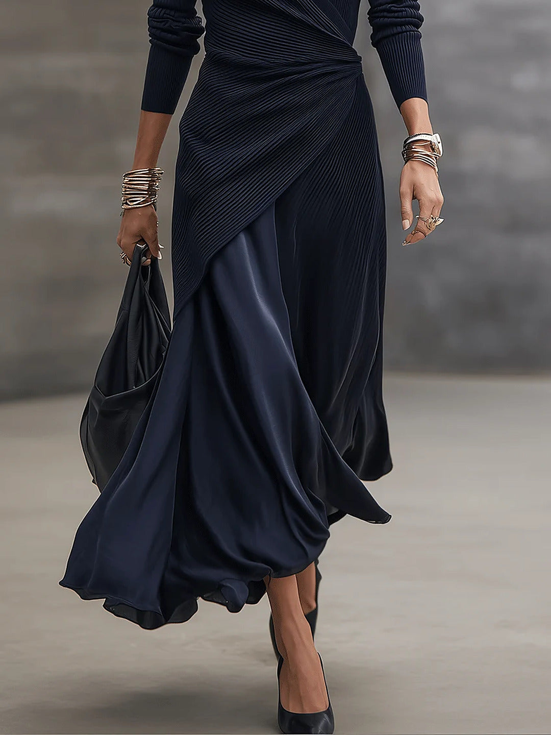 Elizabeth | Ribbed Wrap Maxi Dress