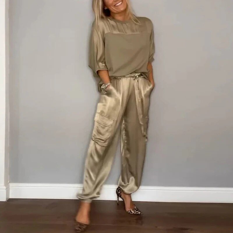 Eden | Two Piece Top and Cargo Pants Set