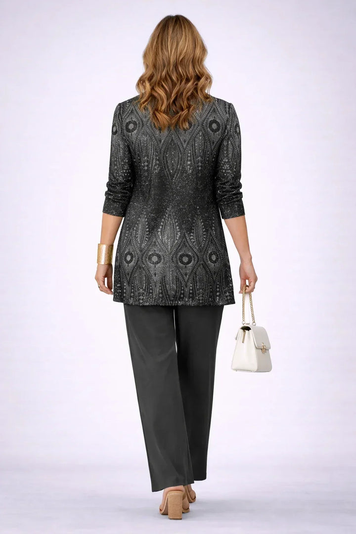 Vera | Black &amp; Silver Paisley 3-Piece Set