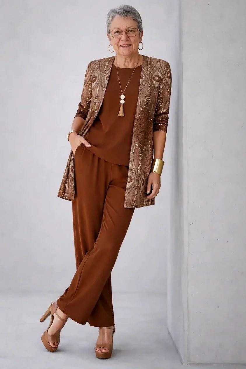 Lila | Rust Paisley Three-Piece Set