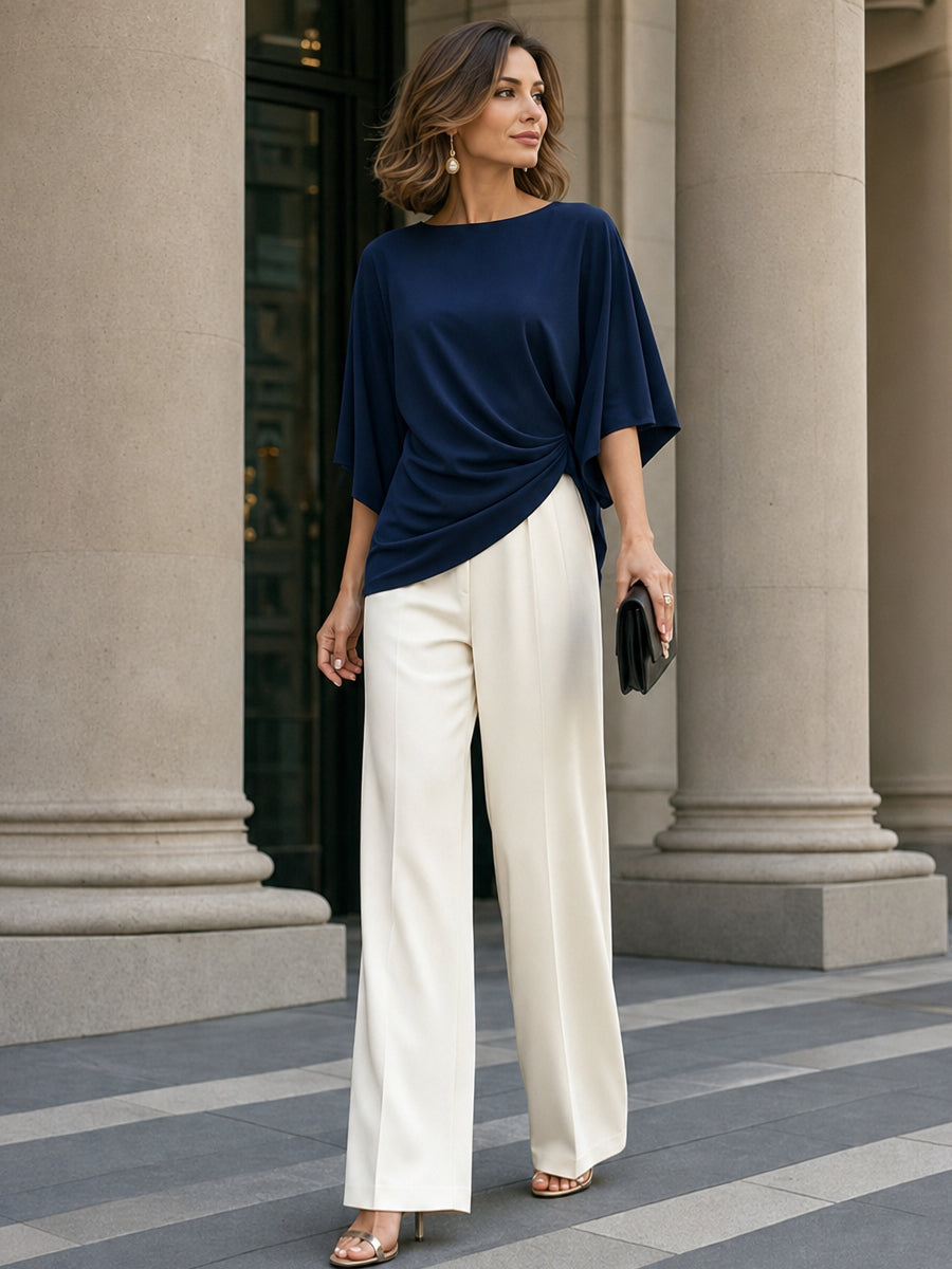 Genevieve Draped Waist Two-Piece Set