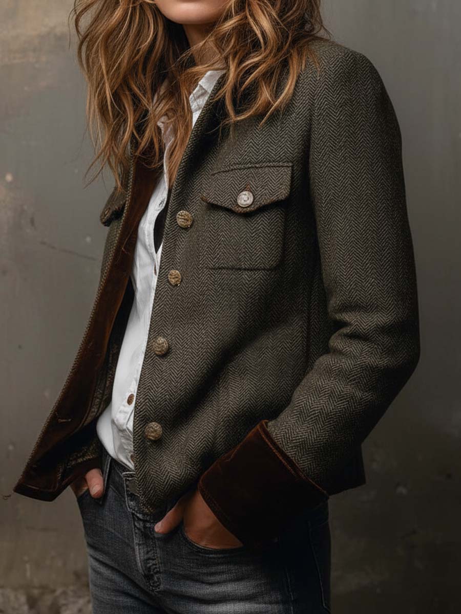 Honorine | Herringbone Blazer