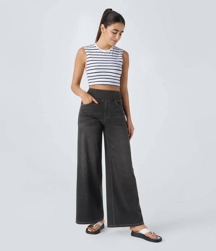 Eva | Comfortable &amp; Stretch High-Waist Trousers