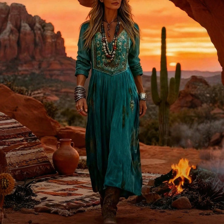 Olivia | Elegant Bohemian Maxi Dress