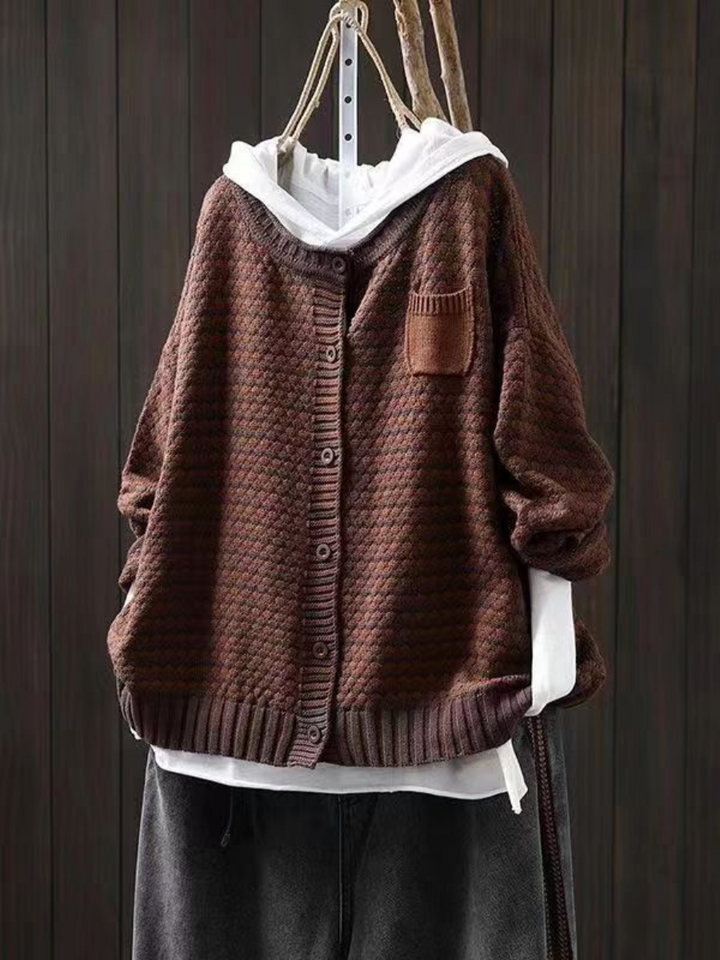 SELIORA | TEXTURED KNIT CARDIGAN