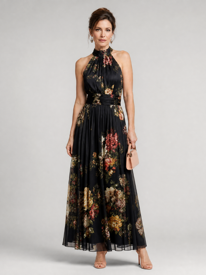 Bralow | Fior Floral Halter Neck Midi Dress