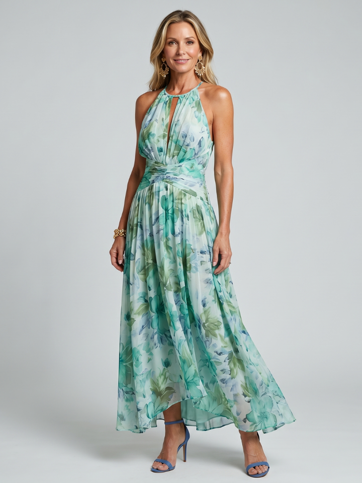 Bralow | Portia Pleated Halter Midi Dress
