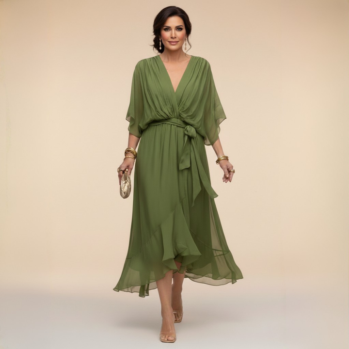 Bralow | Monica – V-Neck Flowing Dress