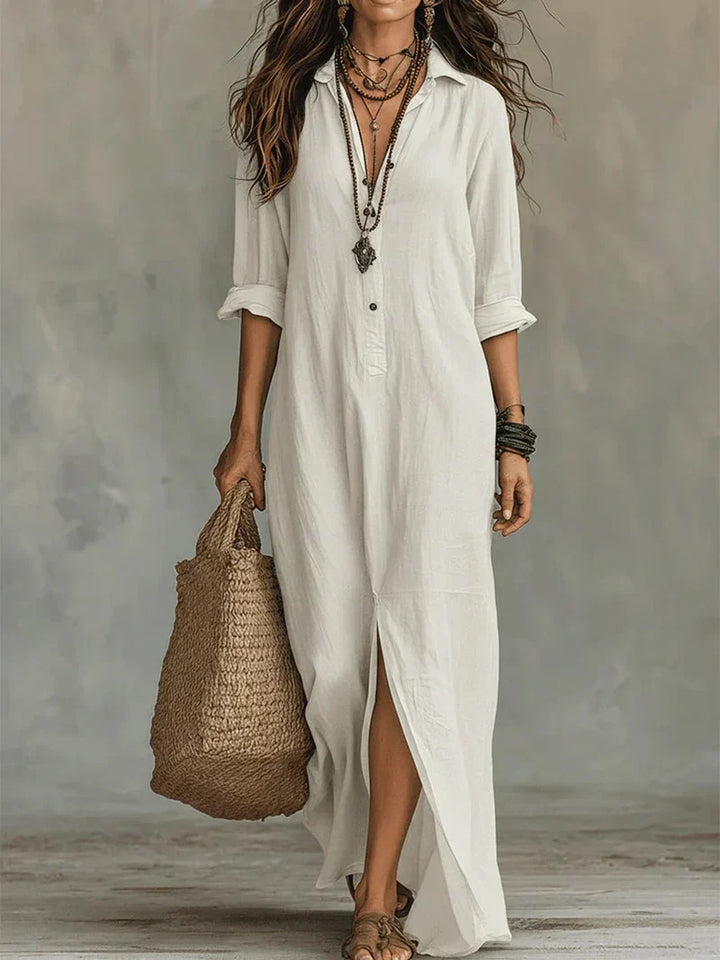 Stevie | Maxi Shirt Dress