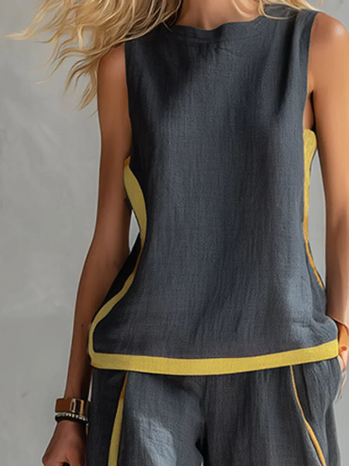 Piper | Contrast-Trim Two-Piece Set
