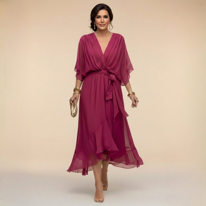 Bralow | Monica – V-Neck Flowing Dress