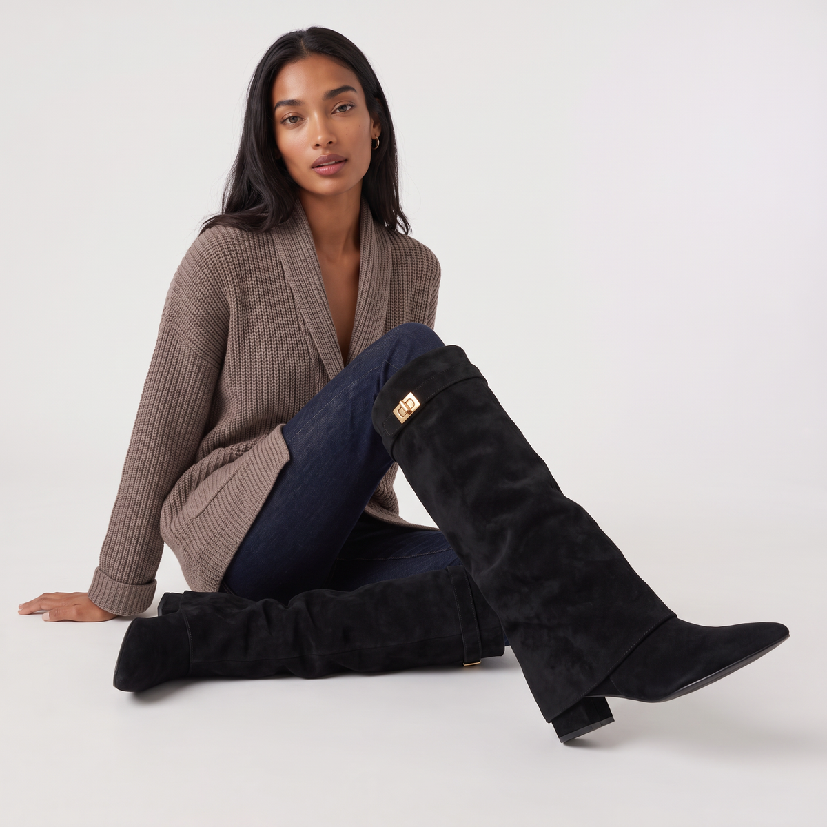 Knee-High Block Heel Boots