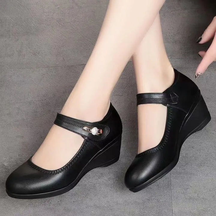 Kimberly | Mary Jane Wedge Shoes