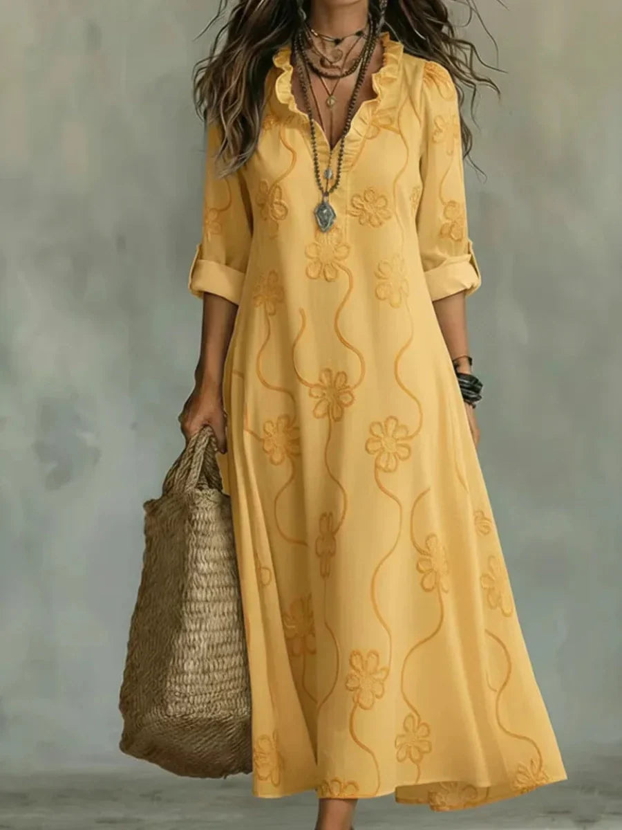 Daisy | Embroidered Maxi Dress