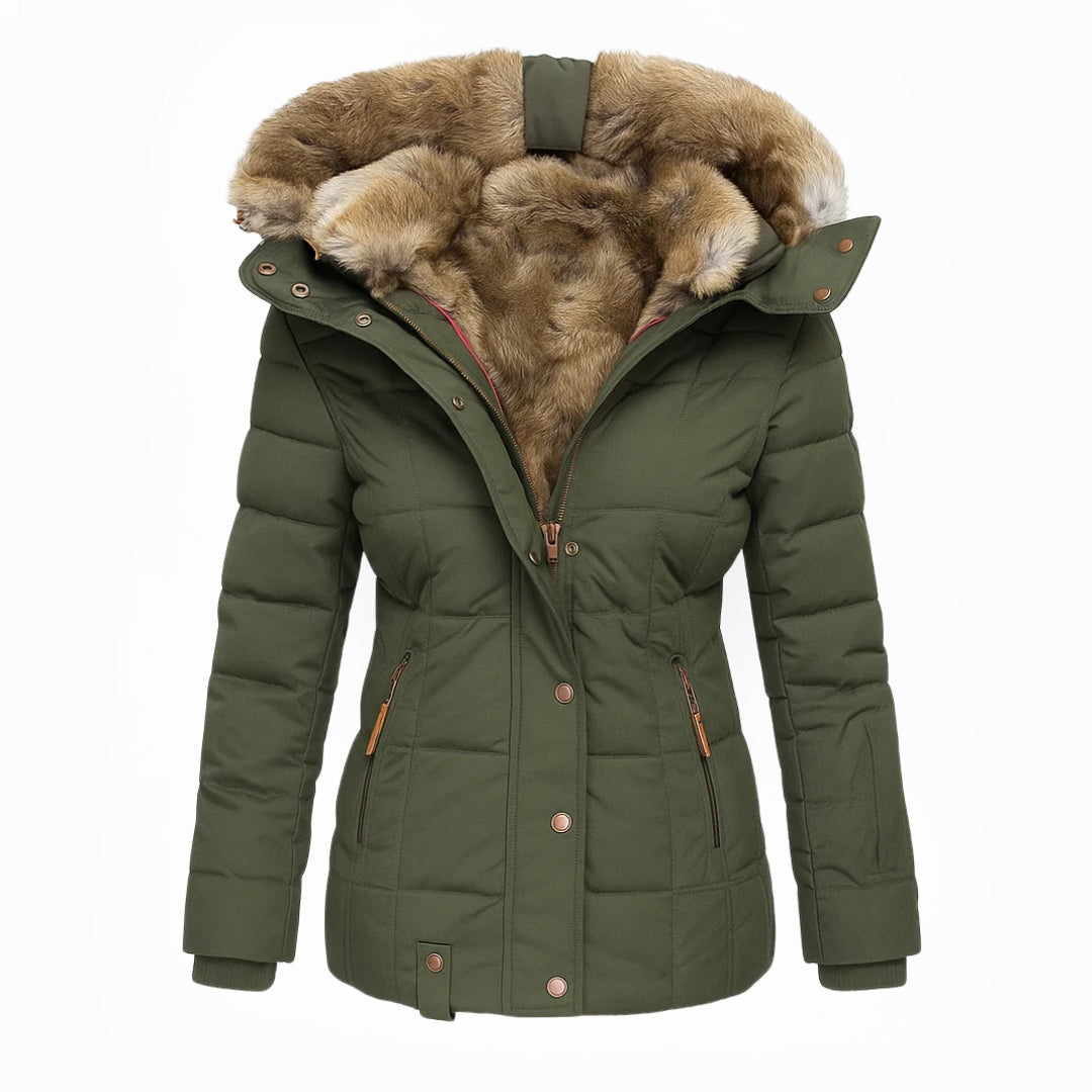 Anna | Hooded Quilted Winter Jacket