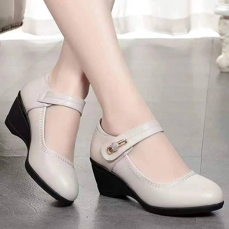 Kimberly | Mary Jane Wedge Shoes