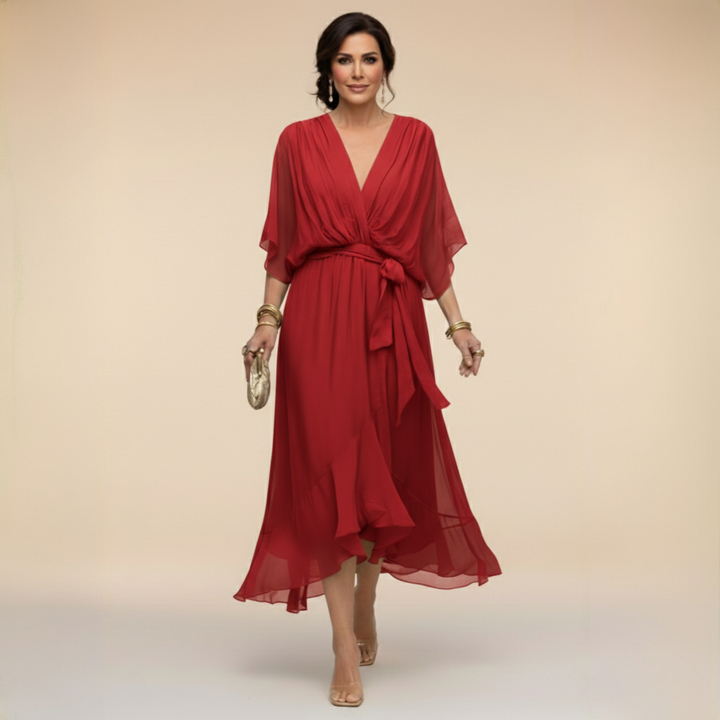 Bralow | Monica – V-Neck Flowing Dress