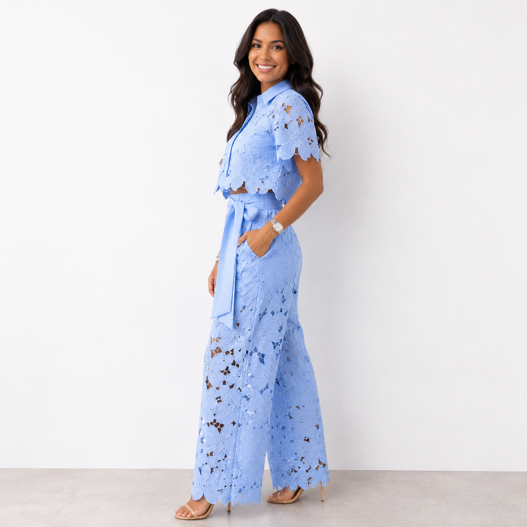 Margot – Lace &amp;amp; Embroidered Two-Piece Set