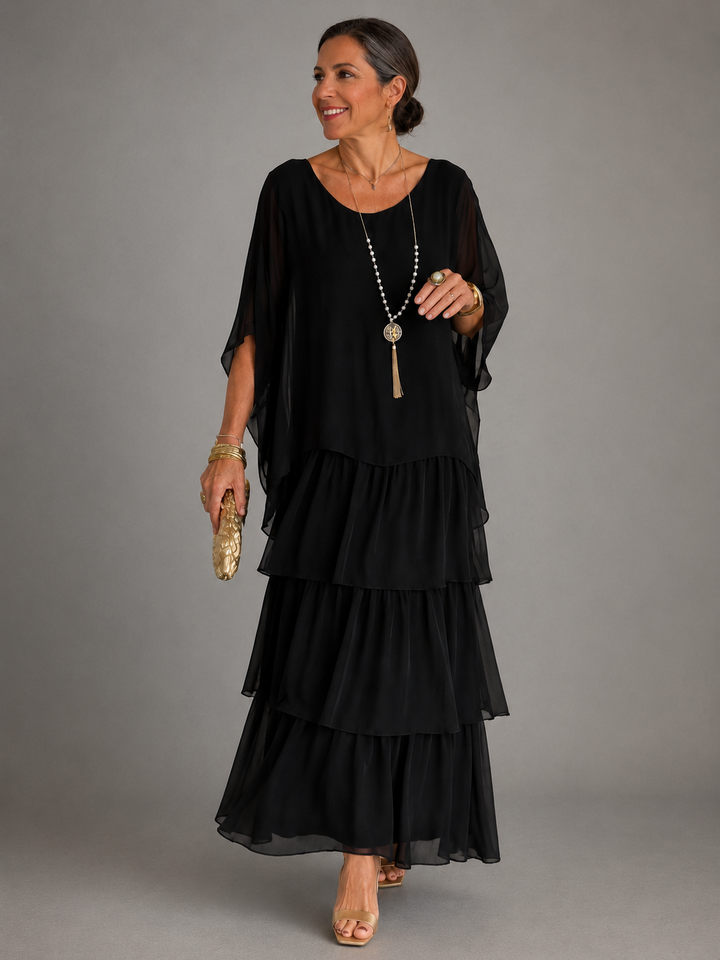 Cambria | Layered Ruffle Maxi Dress