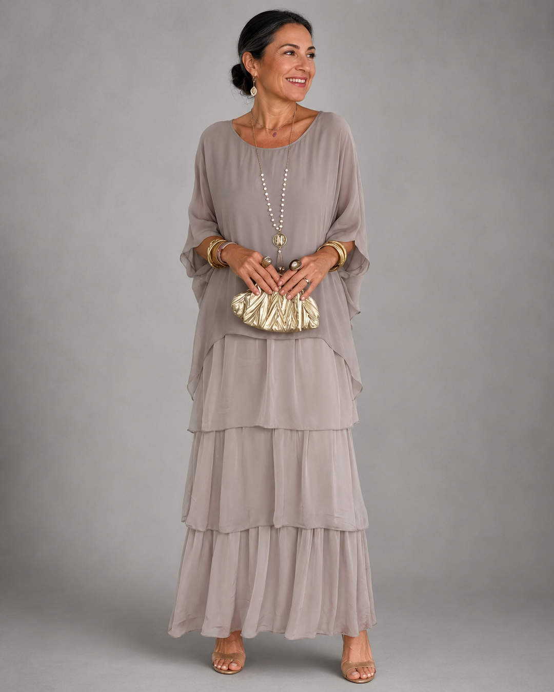Cambria | Layered Ruffle Maxi Dress