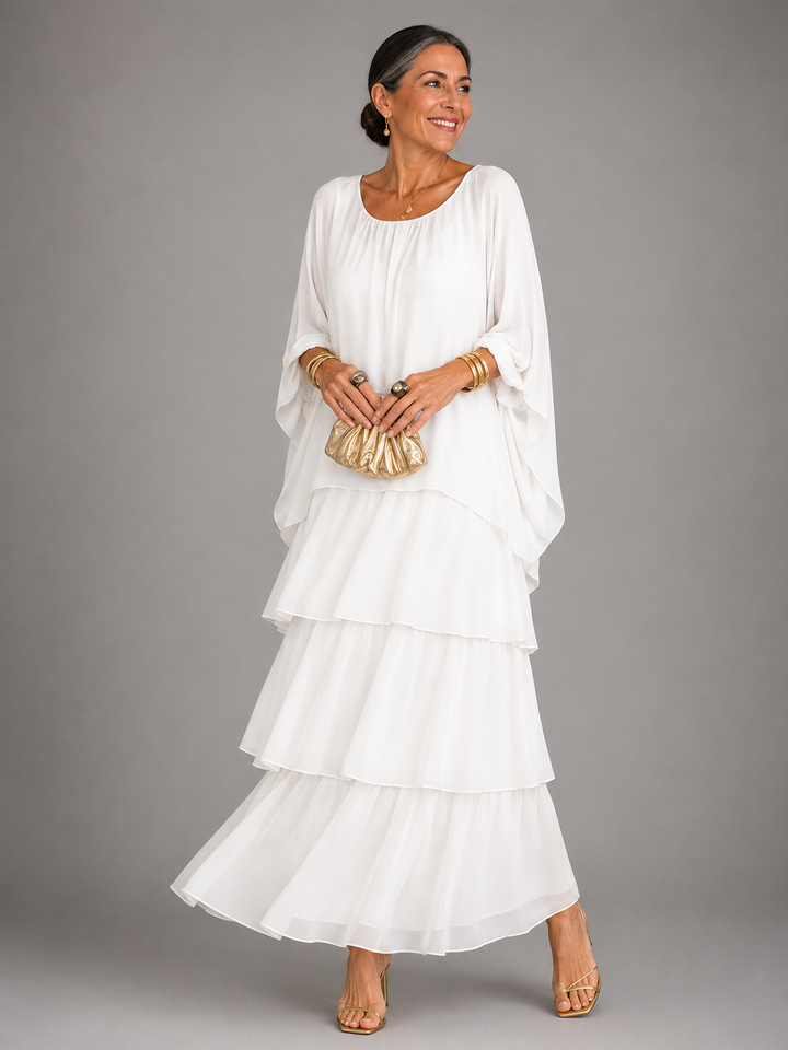 Cambria | Layered Ruffle Maxi Dress