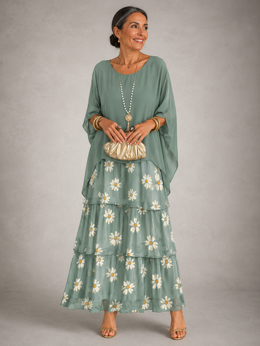 Cambria | Layered Ruffle Maxi Dress