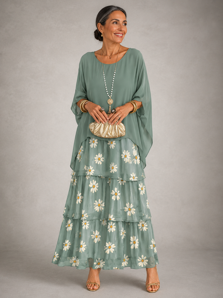 Cambria | Layered Ruffle Maxi Dress