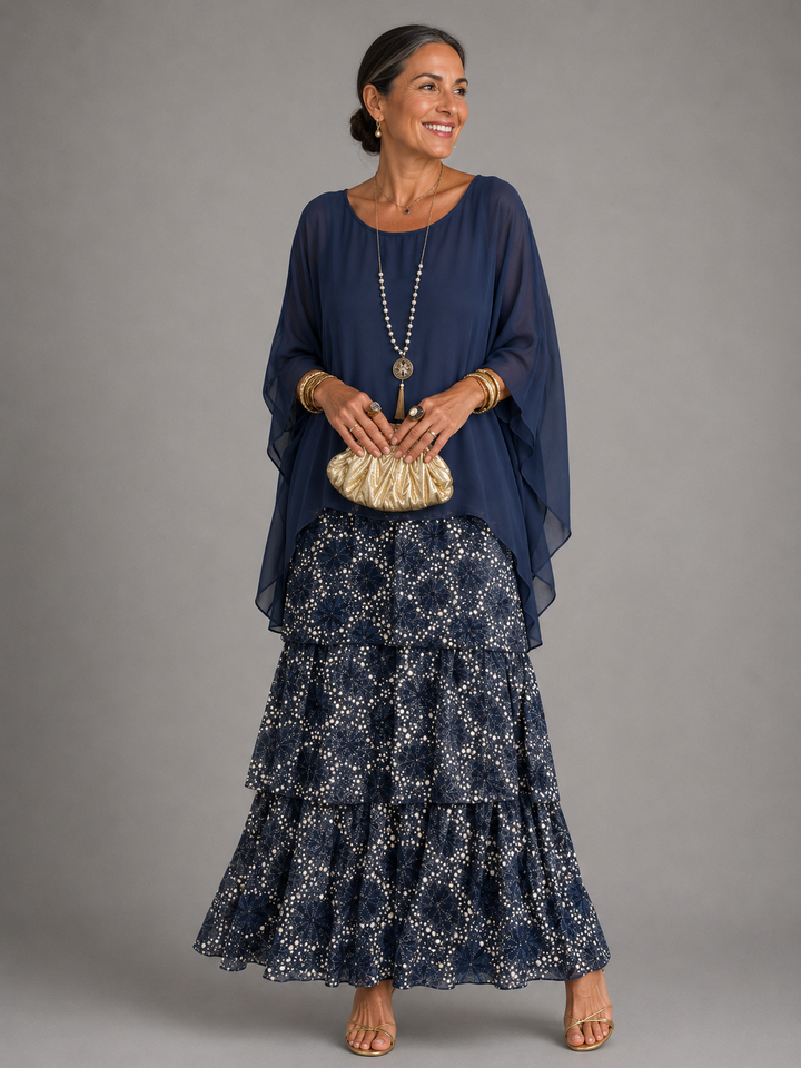Cambria | Layered Ruffle Maxi Dress