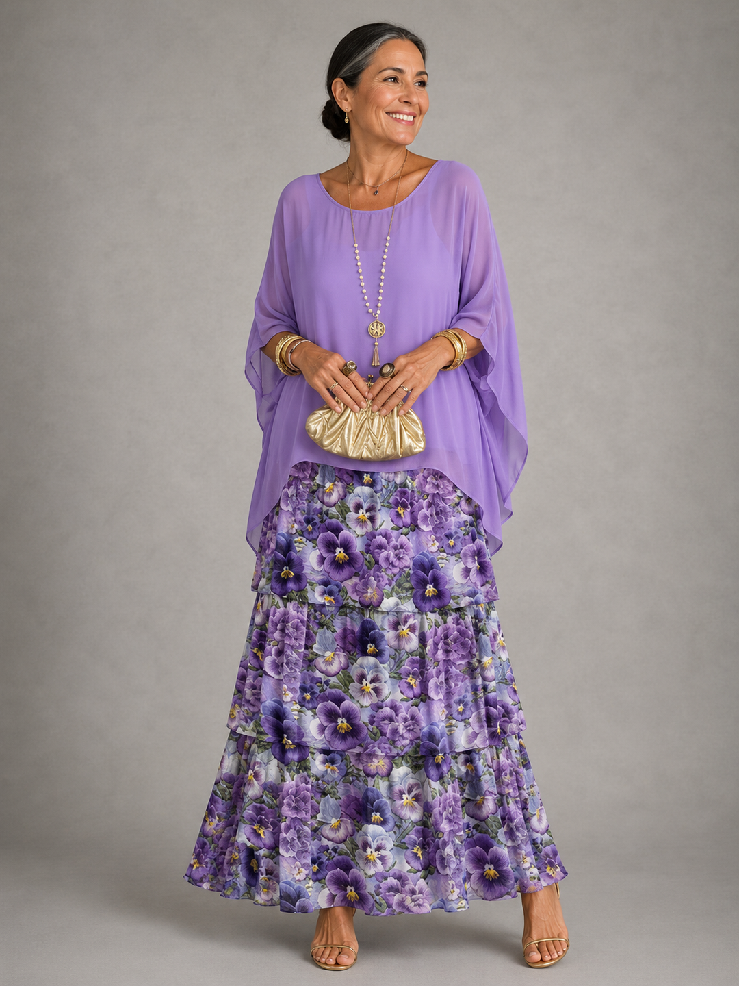 Cambria | Layered Ruffle Maxi Dress