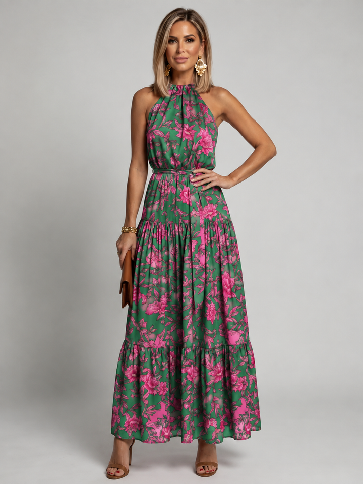 Rowen | Draped Halter Midi Dress