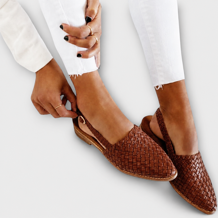 Simone Braided Back-Strap Loafers