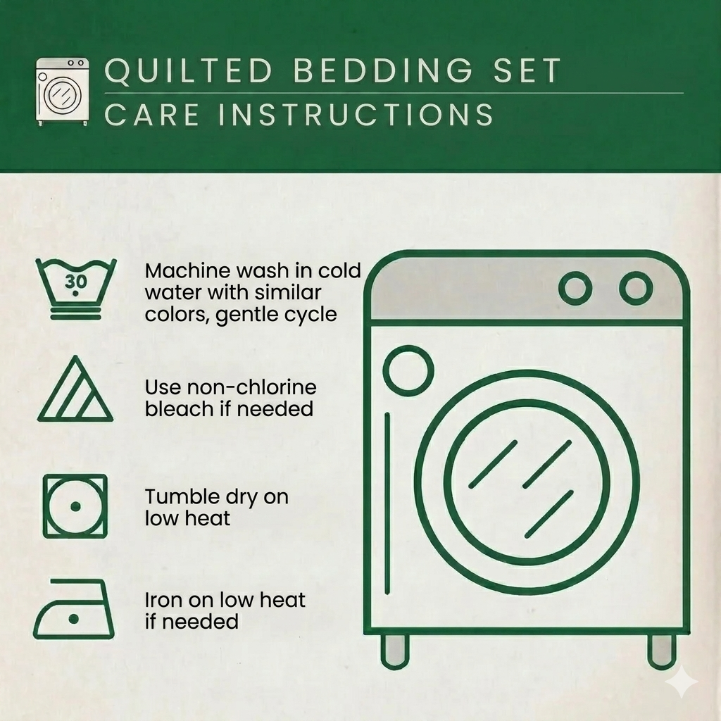 Country Farm 3-Piece Quilted Bedding Set
