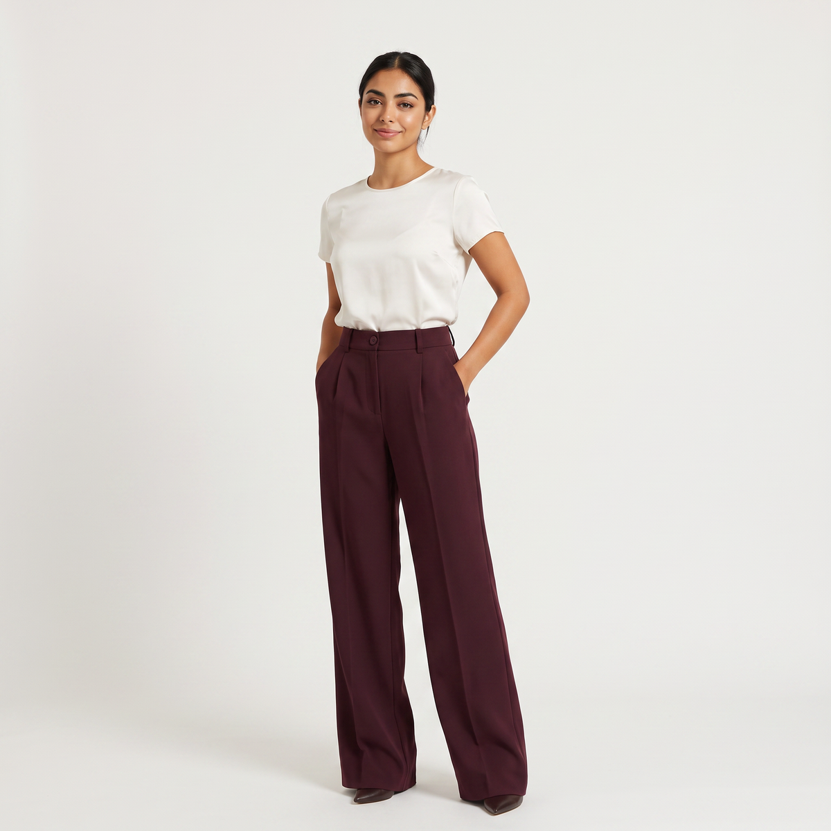High-Waisted Wide-Leg Pants