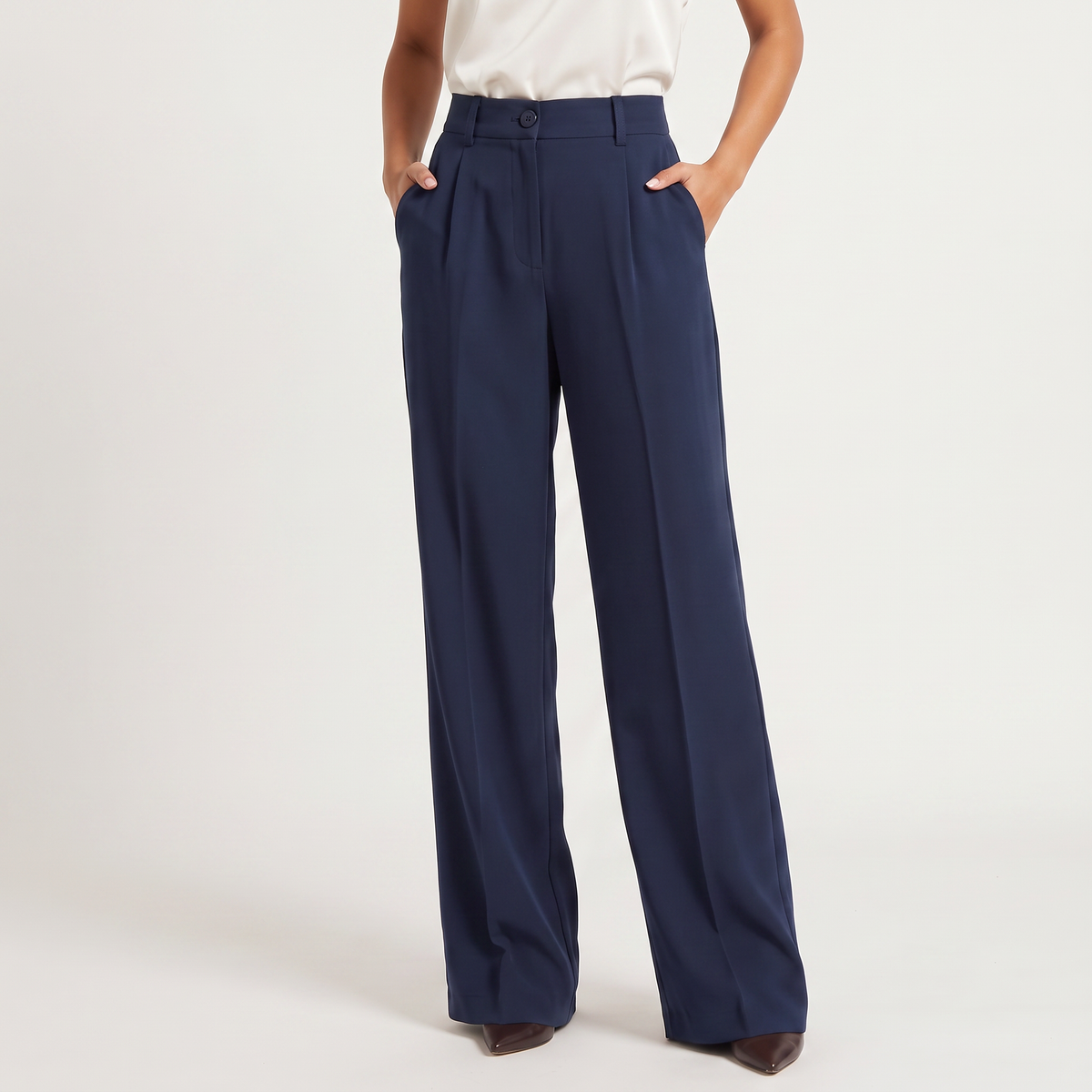 High-Waisted Wide-Leg Pants