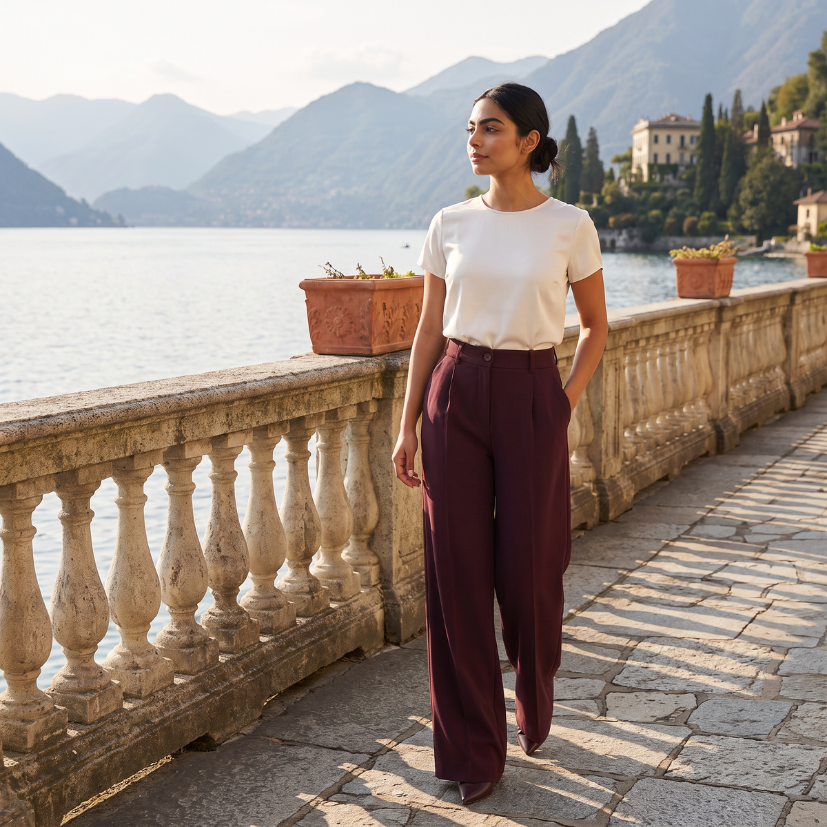 High-Waisted Wide-Leg Pants