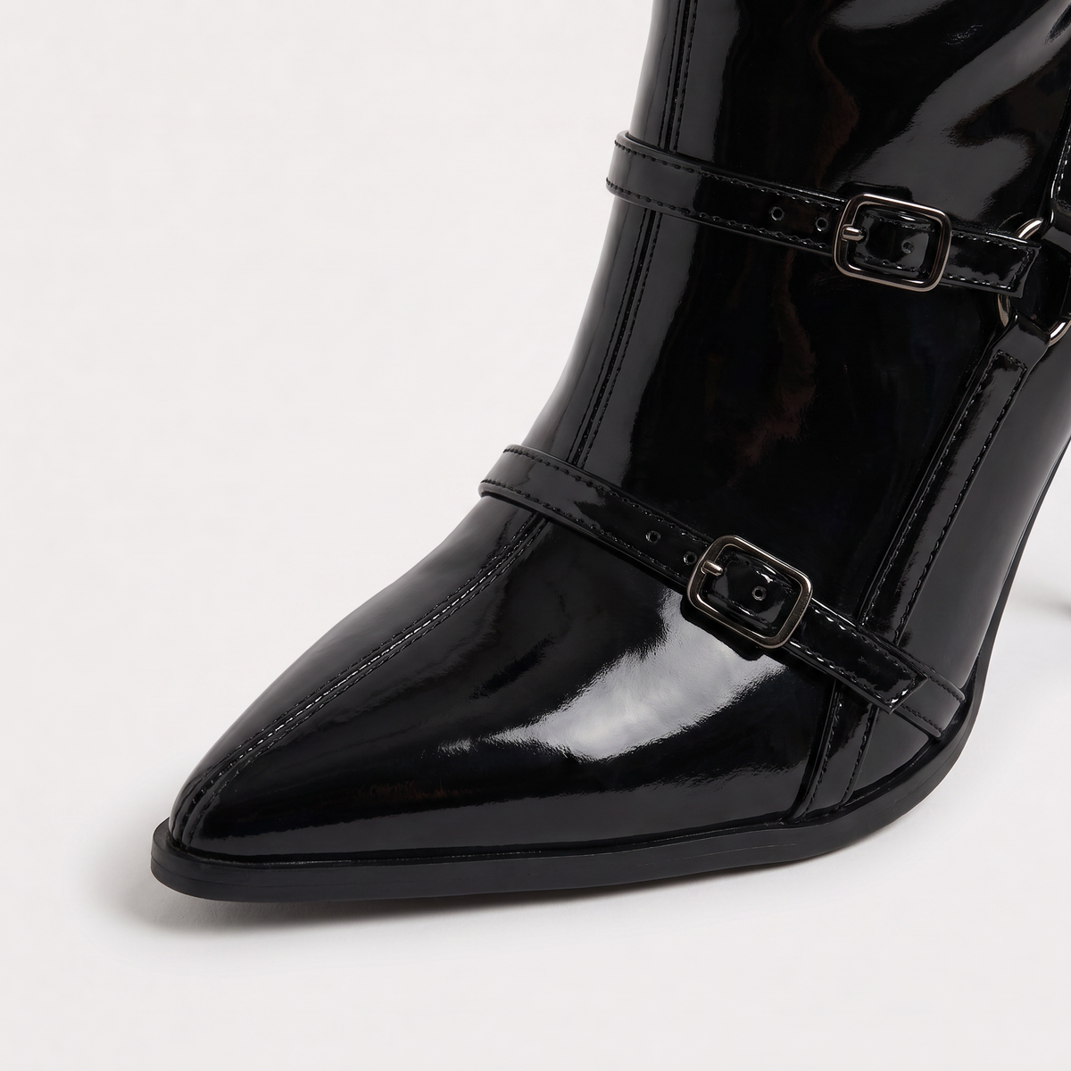 Patent Knee-High Stiletto Boots