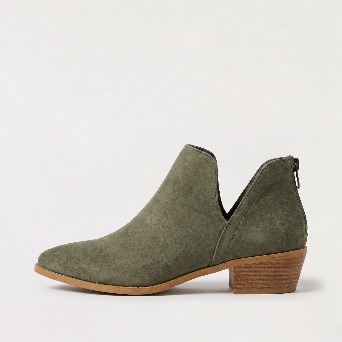 Low-Cut V-Front Ankle Boots