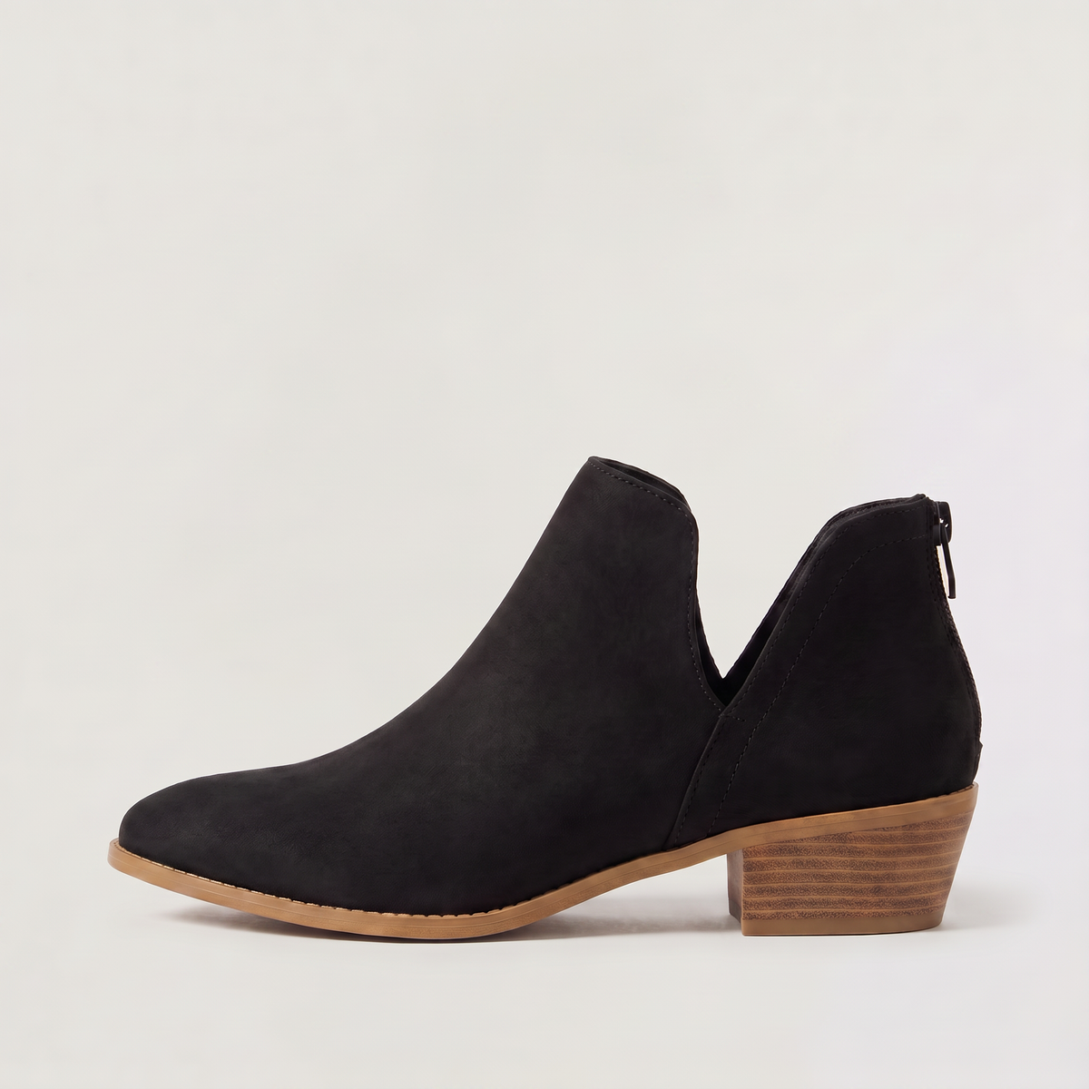 Low-Cut V-Front Ankle Boots