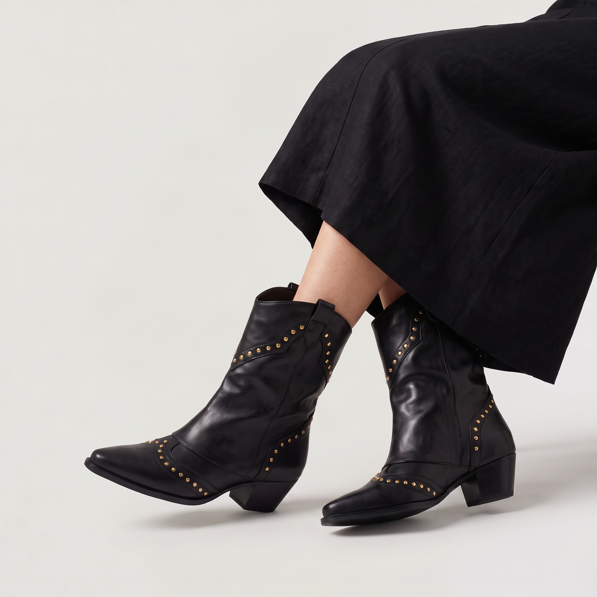 Studded Western Boots