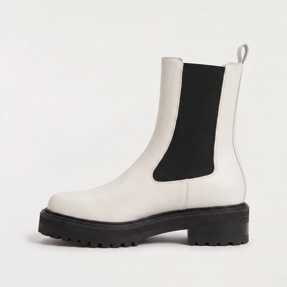 Two-Tone Platform Chelsea Boots