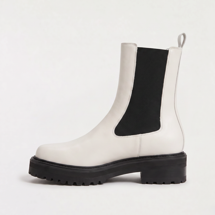 Two-Tone Platform Chelsea Boots