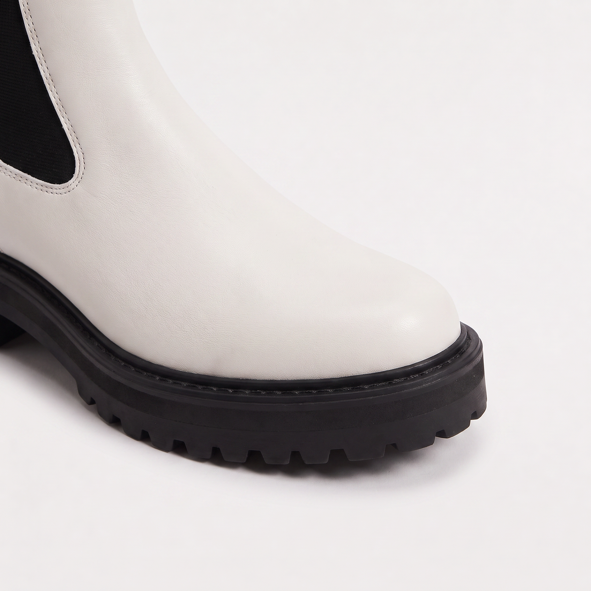 Two-Tone Platform Chelsea Boots