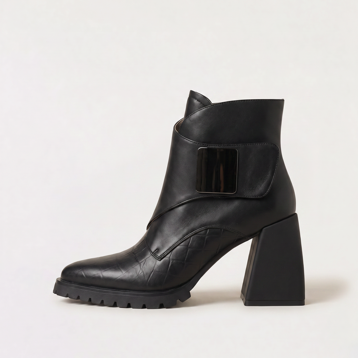 Platform Heeled Ankle Boots