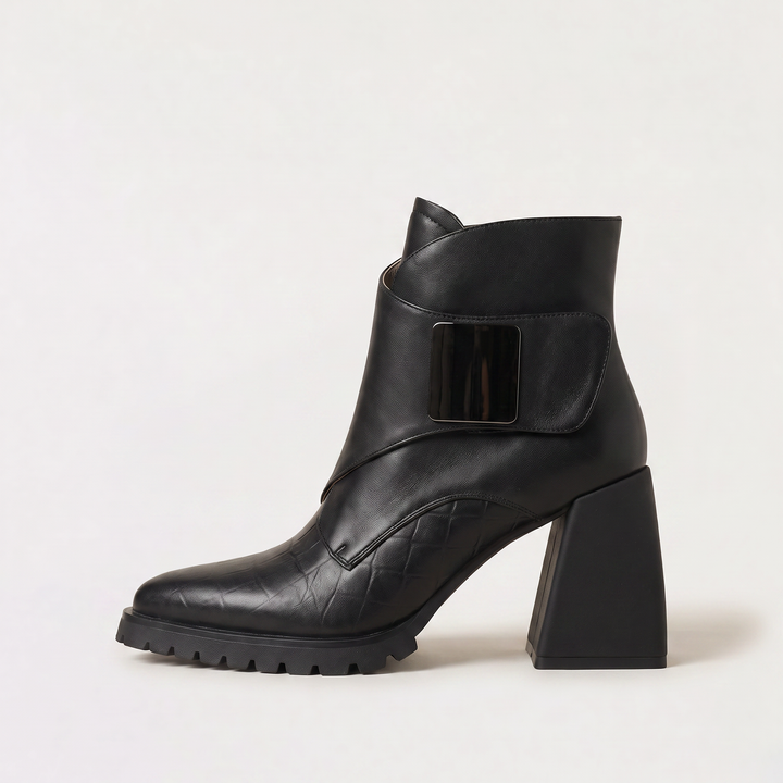 Platform Heeled Ankle Boots